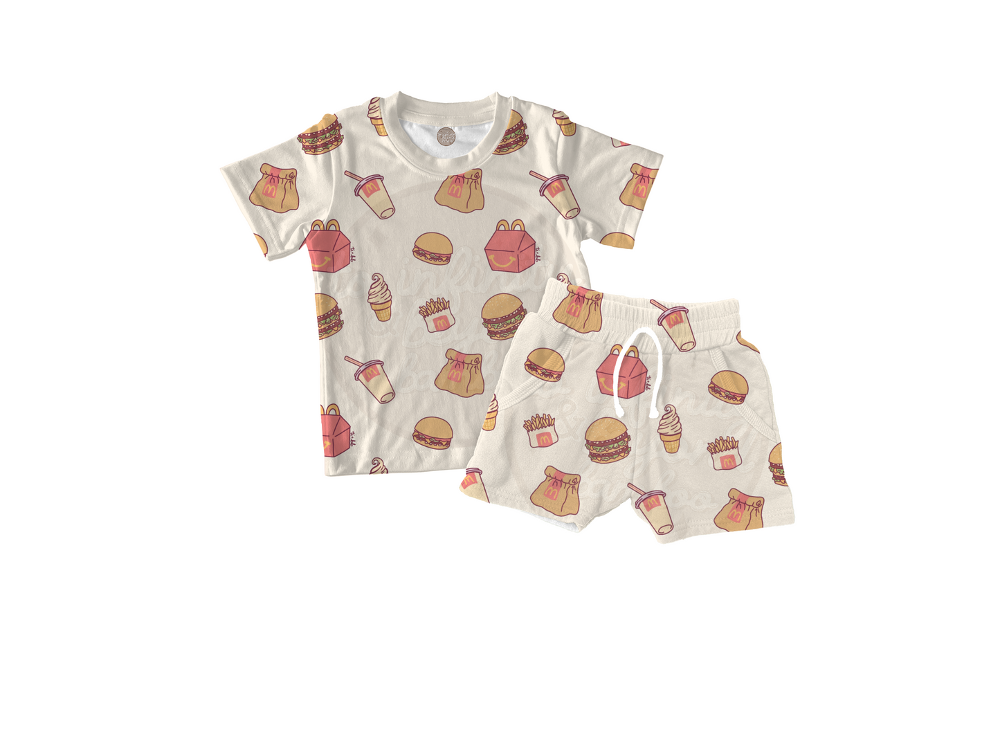 CRAVINGS | short sleeve shirt with shorts set