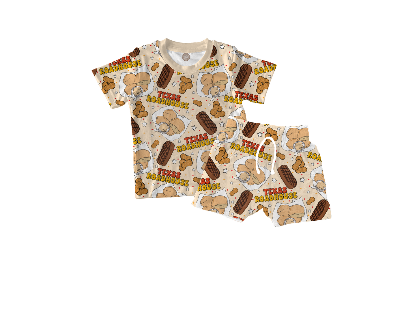 CRAVINGS | short sleeve shirt with shorts set
