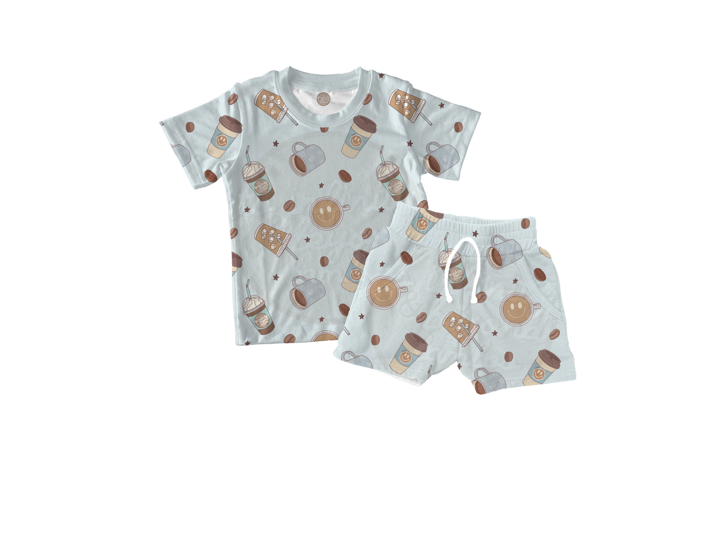 CRAVINGS | short sleeve shirt with shorts set