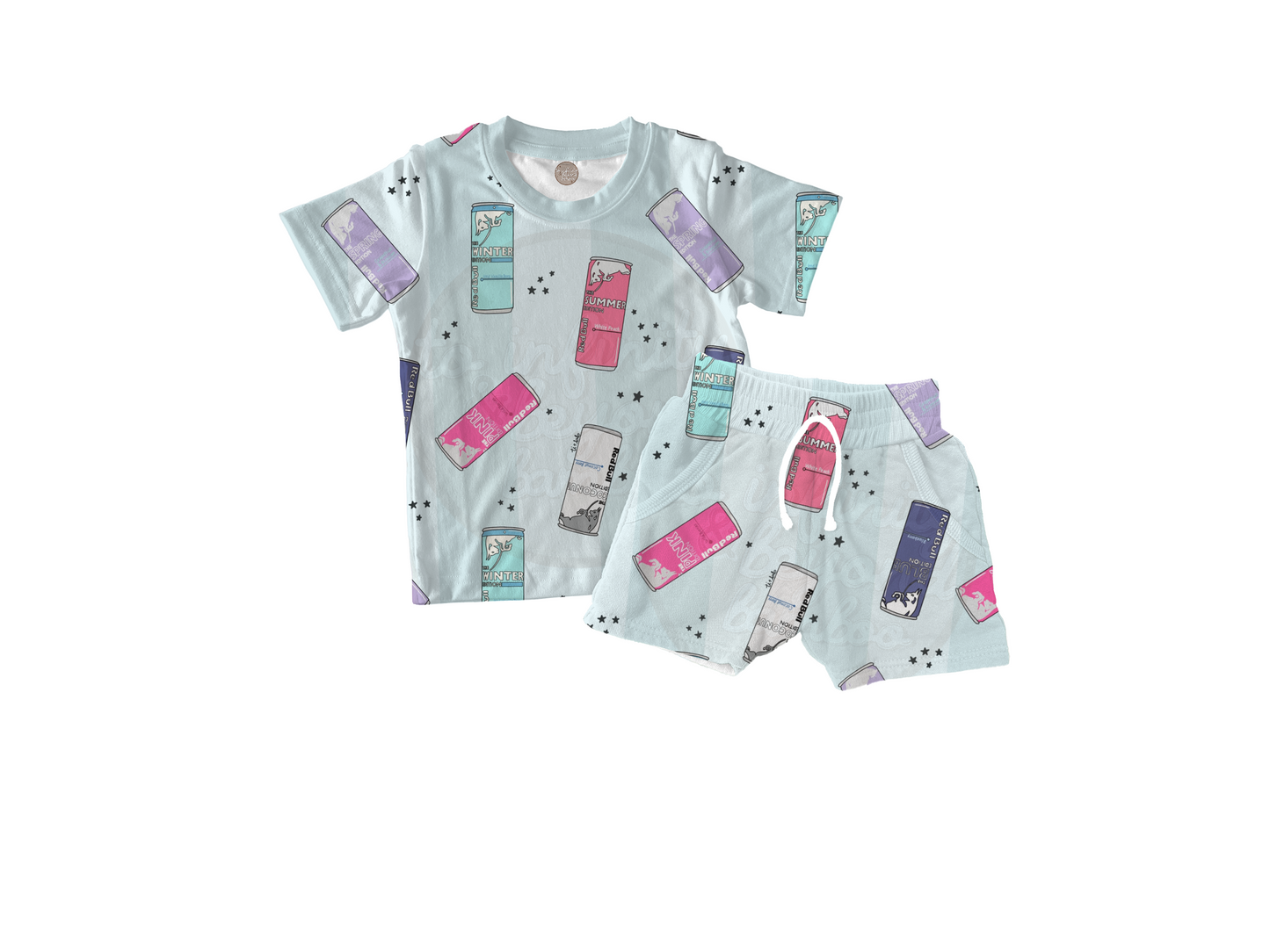 CRAVINGS | short sleeve shirt with shorts set