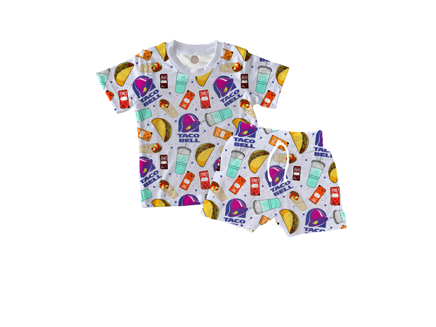 CRAVINGS | short sleeve shirt with shorts set