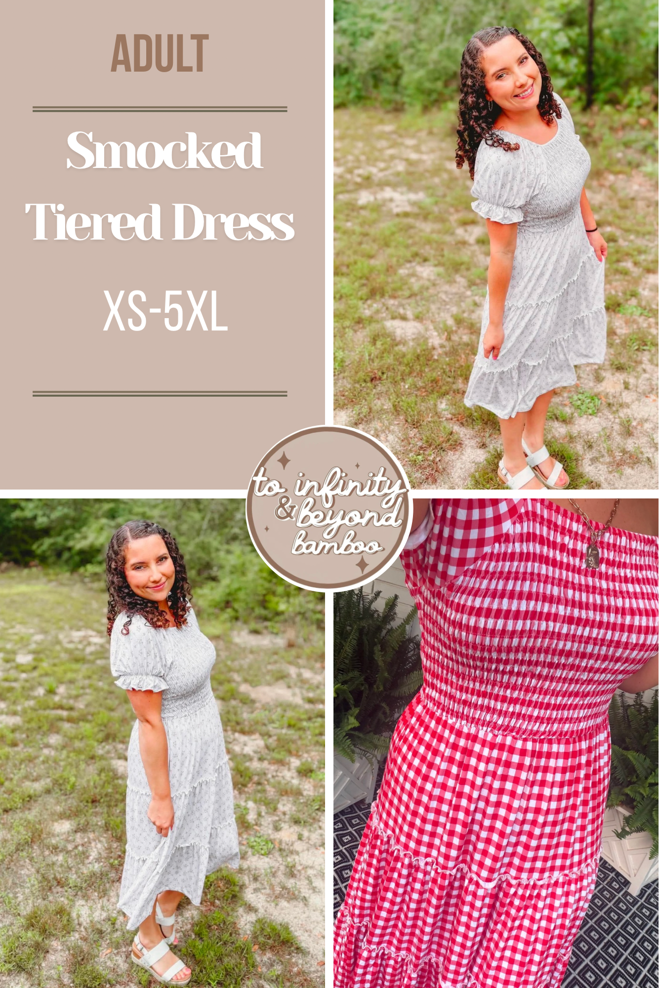 CHRISTMAS | adult | smocked tier dress | TAT OCTOBER