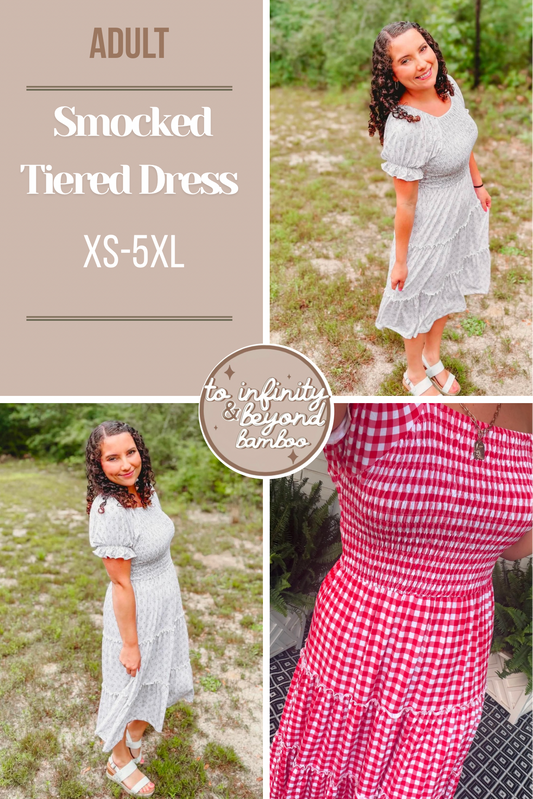 CHRISTMAS | adult | smocked tier dress | TAT OCTOBER