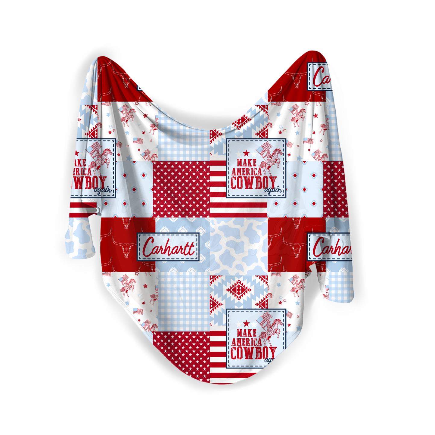 FOURTH OF JULY | double layered bamboo blankies | TAT LATE MAY