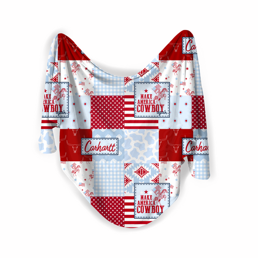 FOURTH OF JULY | double layered bamboo blankies | TAT LATE MAY