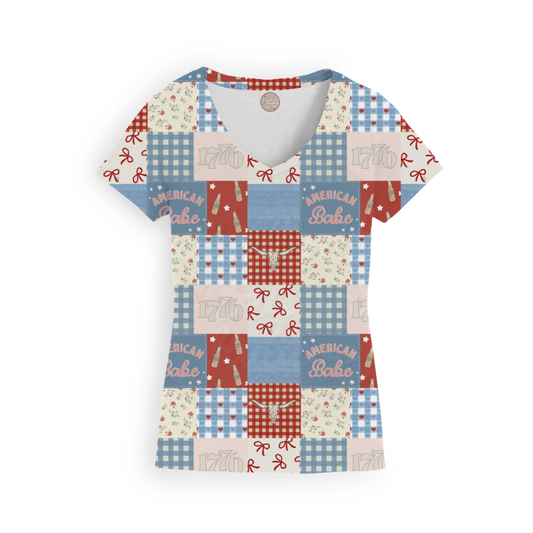 FOURTH OF JULY | adult | vneck | TAT LATE MAY