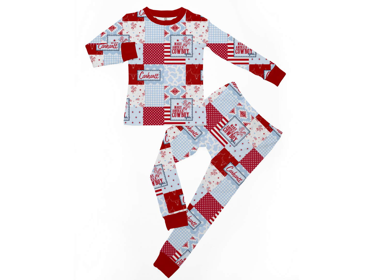 FOURTH OF JULY | long sleeve shirt with pants set | TAT LATE MAY