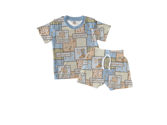 BIRTHDAY | short sleeve shirt with shorts set