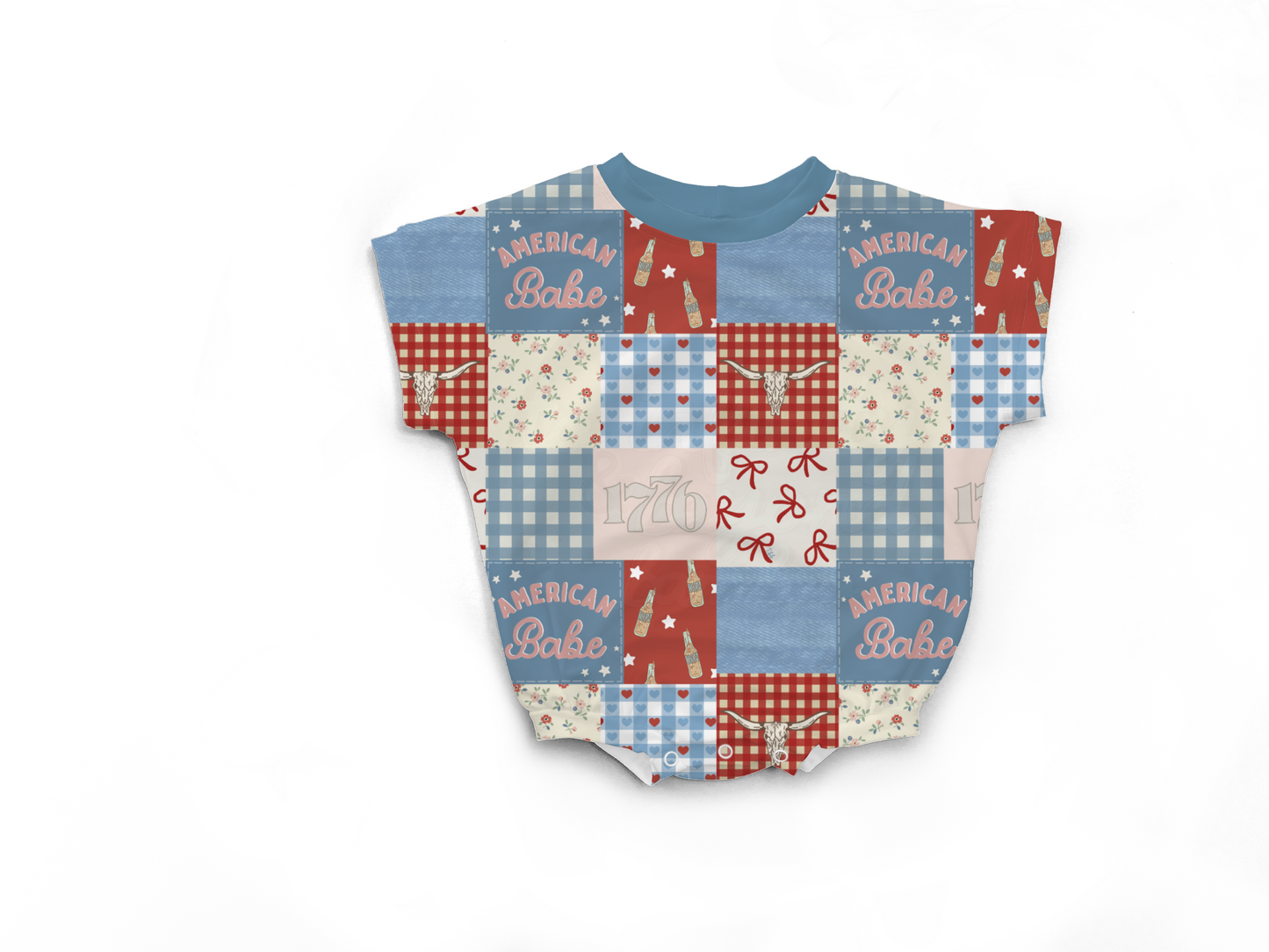 FOURTH OF JULY | bubble romper | TAT LATE MAY