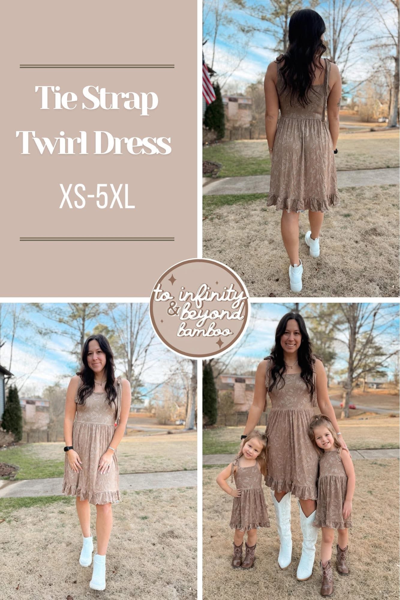 CHRISTMAS | adult | tie strap twirl dress | TAT OCTOBER