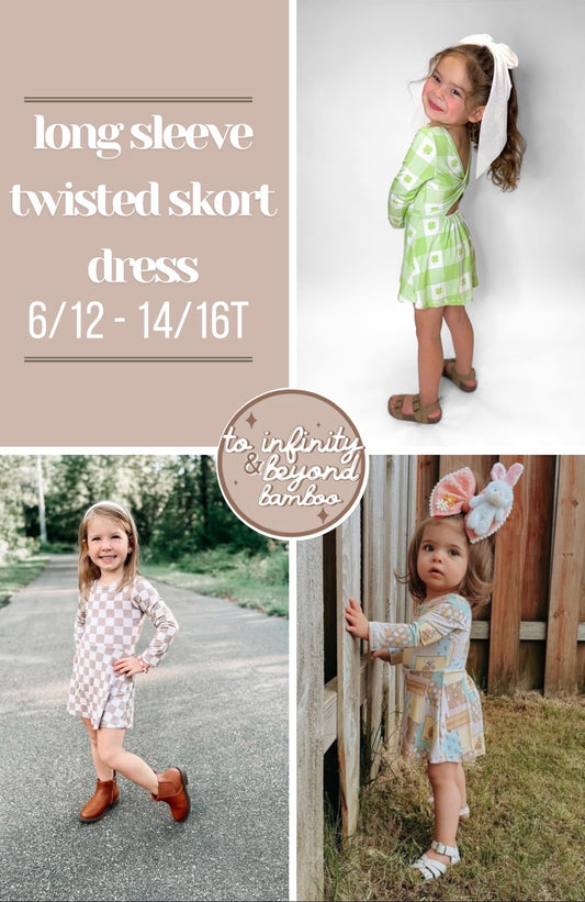 SPOOKY | long sleeve twisted skort dress | TAT AUGUST