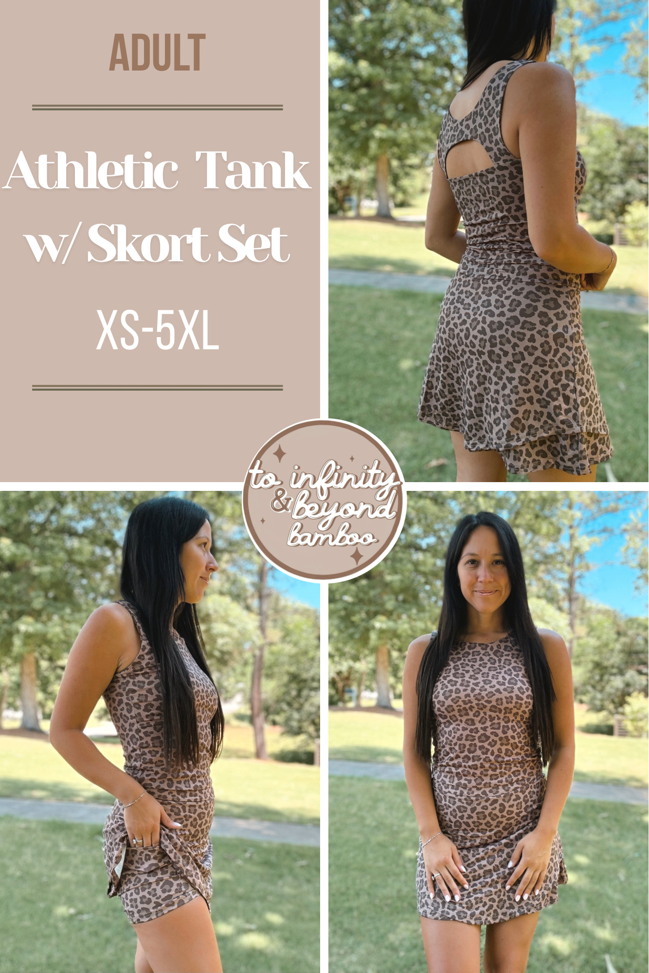 INTO THE WILD | adult | athletic tank with skort set | TAT LATE NOVEMBER